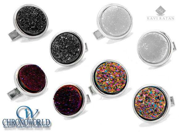 付属物 折り返し カフリンクス カフスリンク Ravi Ratan Druzy Cufflinks