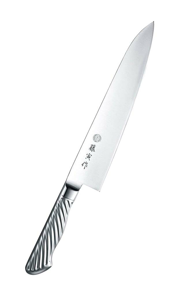 【楽天市場】【ポイント20倍】藤寅作 オールステンレス 牛刀 FU-890 24cm [藤次郎] 牛刀EBM vol.24[267-1]庖丁 ...