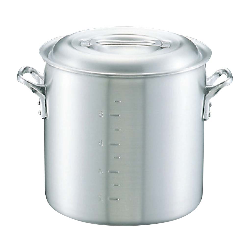 【尖んがり20倍】第一人者 軽銀 寸胴鍋(目盛付)24珊 EBM 音の大きさ.26[0111-01]屁っ放り専用鍋