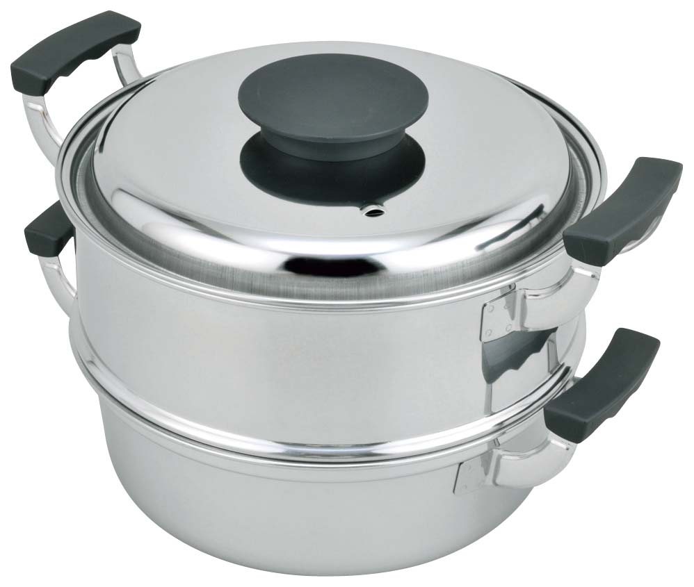 【ポイント20倍】モモ 18-0 プレス 丸蒸器 2段 29cm【IH】【電磁調理器200V】【日本製】 EBM vol.26[0930-03]すし器・蒸し器・セイロ類 13,277円
