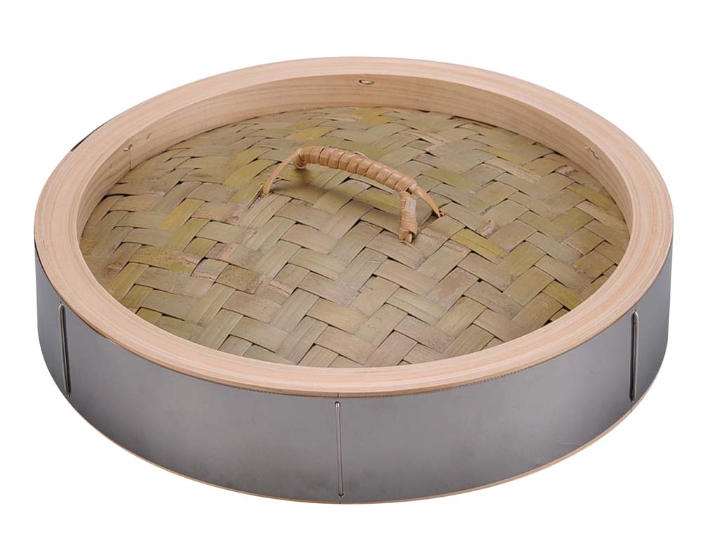 【ポイント20倍】18-0 中華セイロ ステンレス枠 蓋 30cm EBM vol.26[0932-05]すし器・蒸し器・セイロ類
