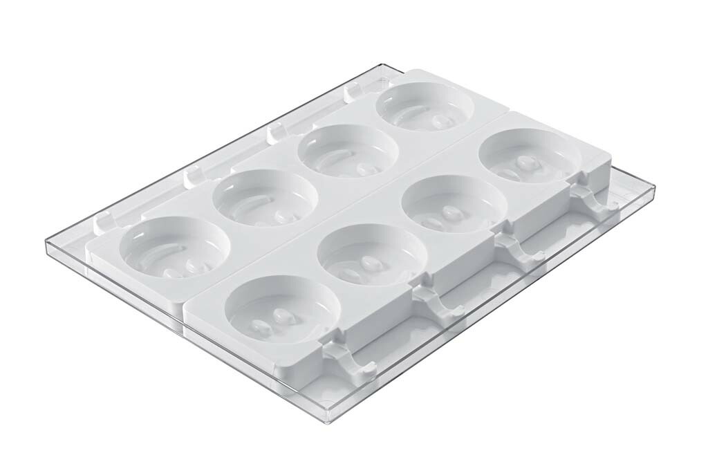 【ポイント20倍】シリコマート ステッコフレックス スマイル(4ヶ取&times;2枚入)GEL07【オーブン】【洗浄機OK】 EBM vol.26[0969-06]製菓・ベーカリー用品｜厨房の達人