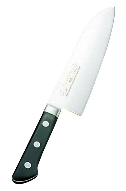 【ポイント20倍】正広作 ツバ付 モリブデン鋼 三徳型牛刀 17.5cm EBM vol.26[0261-06]庖丁・包丁｜厨房の達人