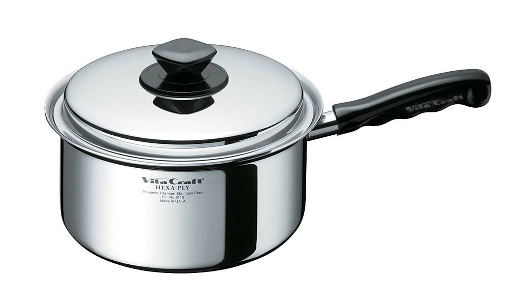 【ポイント14倍】ビタクラフト ヘキサプライ 片手鍋 2.9L 6115【ガス、IH】【電磁調理器200V】 EBM vol.26[0145-03]鍋全般