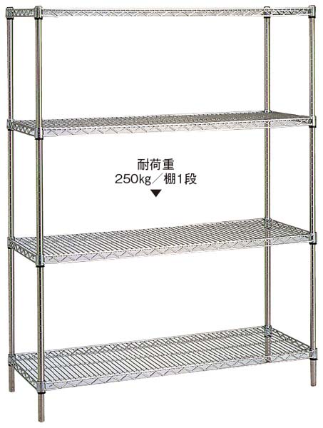 【ポイント20倍】スーパーエレクターシェルフ 4段 P1590×MS1820【メーカー直送】【抗菌】 EBM vol.26[2139-03]棚・作業台