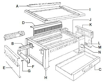 【ポイント20倍】EBM 遠赤串焼器640型用 水槽(1枚) EBM vol.26[0827-01]焼アミ