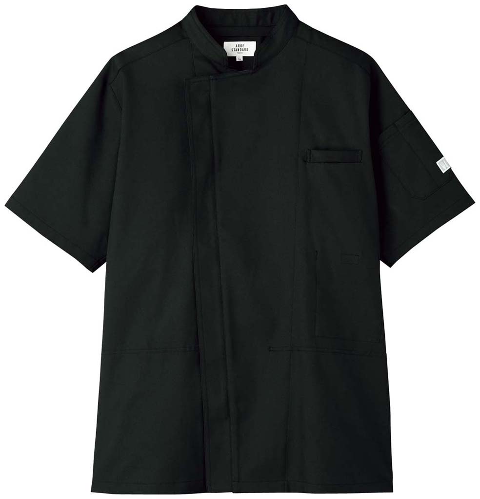 【ポイント20倍】空調服コックコート KC-8717 半袖 4L C-10 ブラック EBM vol.26[2305-06]ユニフォーム