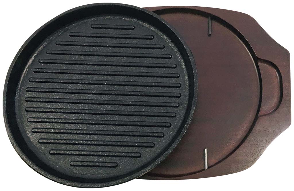 【ポイント20倍】アサヒ ホットトレー グリル丸型22セット A-163【電磁調理器200V】 EBM vol.26[1812-03]卓上鍋・焼物用品