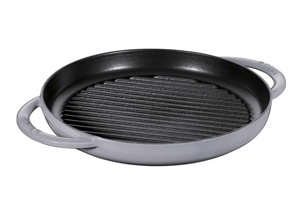 【ポイント17倍】ストウブ ピュアグリル ラウンド 22cm グレー 40511-781【電磁調理器200V】【オーブン】 EBM vol.26[0189-05]ブランドキッチンコレクション｜厨房の達人