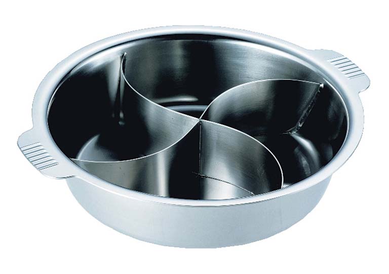 【ポイント20倍】SW NBステンレス 電磁 ちり鍋 4仕切 29cm【電磁調理器200V】 EBM vol.26[1769-03]卓上鍋・焼物用品