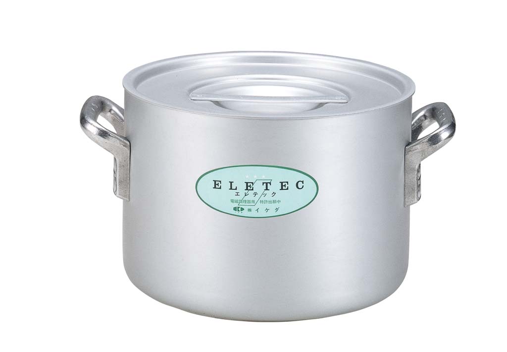 【尖んがり20倍】軽銀 エレテック 半寸胴鍋 36珊【電磁煮焼き器200V】 EBM 音の大きさ.26[0106-03]IH・屁っ放り兼用鍋 鍋-寸胴-鍋・フライパン