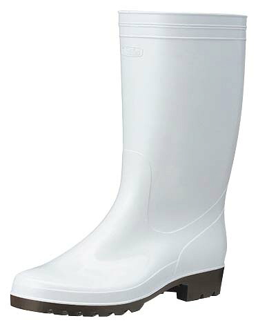 【ポイント14倍】アキレス 抗ウィルスブーツ OSM5000 白/茶 22.5cm【抗菌】【日本製】 EBM vol.26[2322-11]ユニフォーム