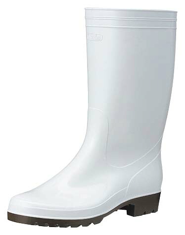 【ポイント14倍】アキレス 抗ウィルスブーツ OSM5000 白/茶 23.5cm【抗菌】【日本製】 EBM vol.26[2322-11]ユニフォーム