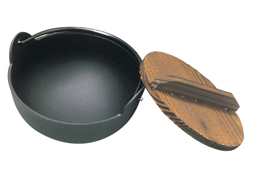 【ポイント20倍】五進 アルミ 田舎鍋(黒塗り)27cm(A-16)【内面：シリコンフッ素樹脂加工】【日本製】 EBM vol.26[1777-03]卓上鍋・焼物用品｜厨房の達人
