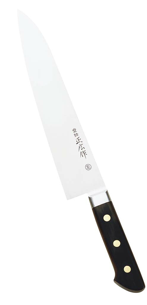 【ポイント20倍】正広作 日本鋼 左きき用 ツバ付 牛刀 21cm EBM vol.26[0081-05]庖丁・包丁｜厨房の達人