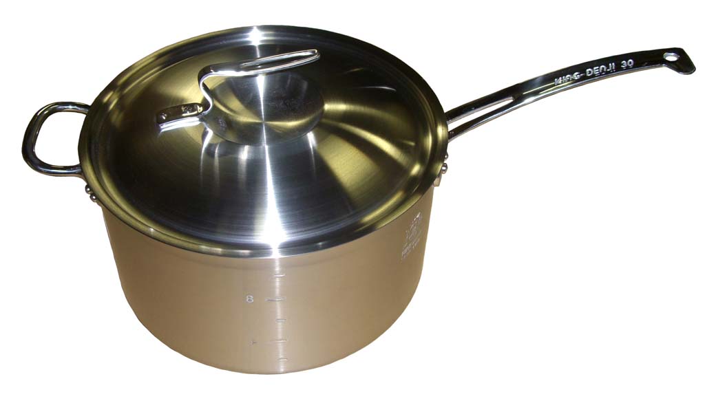 【尖んがり20倍】ニューキングデンジ 深型片手鍋(目盛付)30糎【電磁膳立て器200V】 EBM 音の大きさ.26[0095-04]IH・屁っ放り兼用鍋