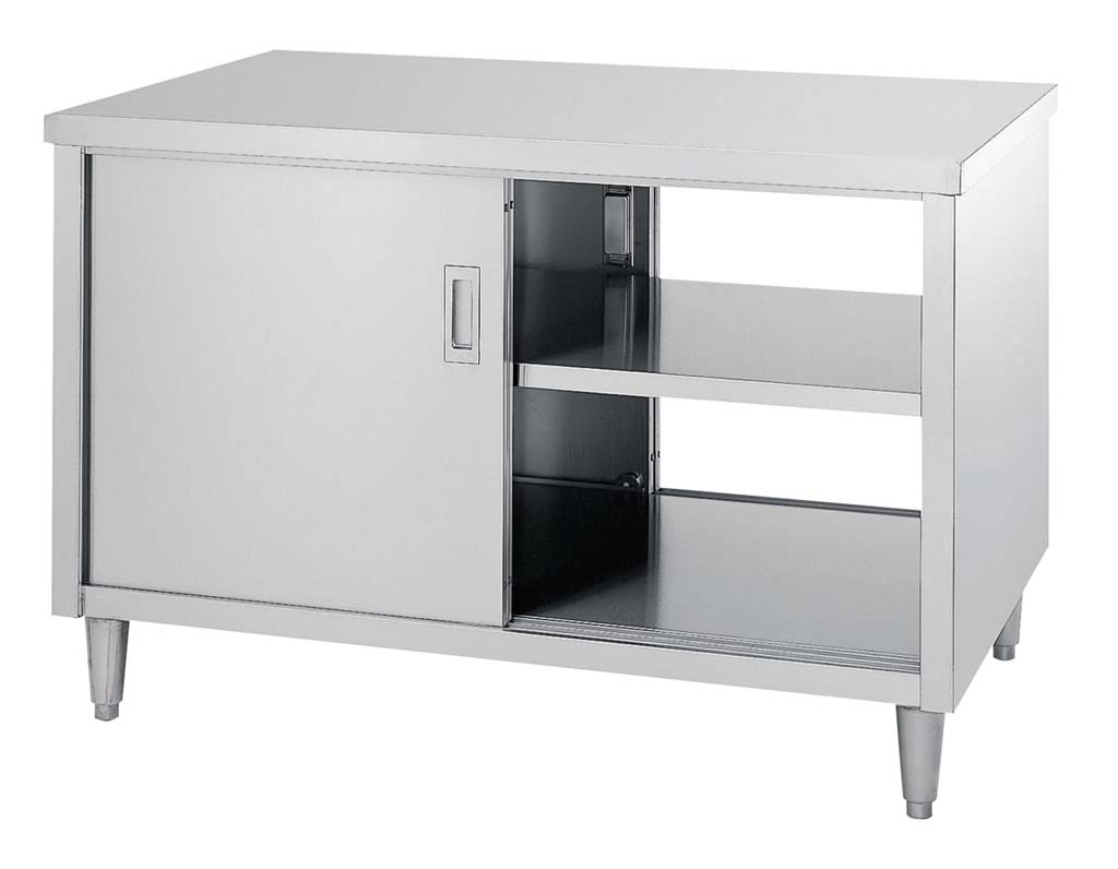 【ポイント20倍】キャビネット作業台 EW型(両面ステンレス戸)EW-15090【キャンセル・返品不可】【メーカー直送】【日本製】 EBM vol.26[2173-02]棚・作業台