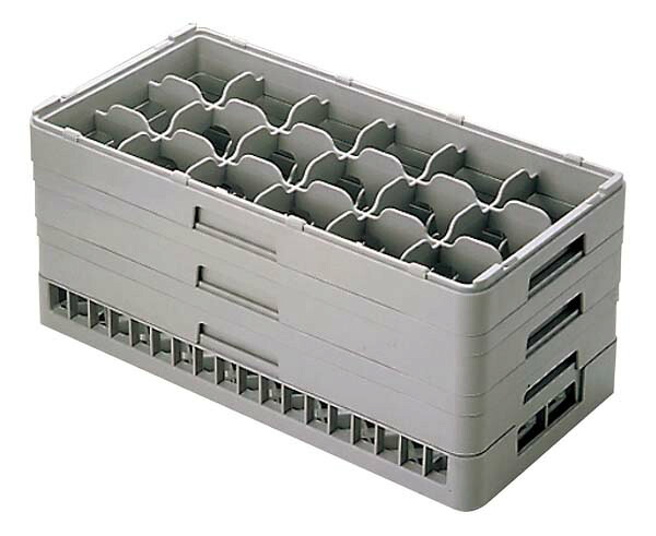【ポイント20倍】BK ハーフ ステムウェアラック18仕切 HS-18-225【キャンセル・返品不可】【洗浄機OK】 EBM vol.26[2199-04]バスボックス・洗浄ラック