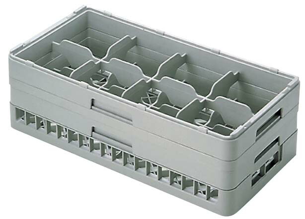 【ポイント20倍】BK ハーフ ステムウェアラック 8仕切 HS-8-185【キャンセル・返品不可】【洗浄機OK】 EBM vol.26[2199-01]バスボックス・洗浄ラック