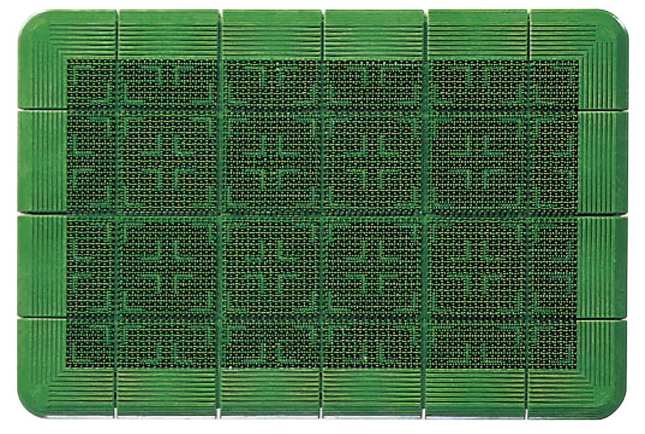 【尖んがり12倍】クロスハードマット(部屋の入り口引っ敷き)#12 緑 900×1200【製造業者直送】 EBM 音の大きさ.26[2570-07]洗い濯ぎ・健康法機材 その他-キッチン用品・食器・調理器具-業務用厨房機器・用品