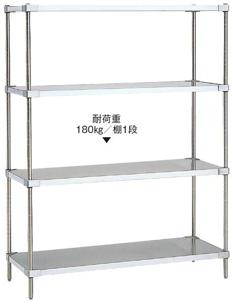 【ポイント20倍】18-8 ソリッドエレクターシェルフ 5段 PS2200×MSS1520S【メーカー直送】 EBM vol.26[2142-01]棚・作業台