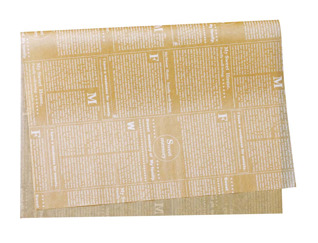 【ポイント20倍】クッキングペーパー(シート)ニュース 茶 FTN2020-S(500枚入)【オーブン】【レンジ】【日本製】 EBM vol.26[0945-10]製菓・ベーカリー用品