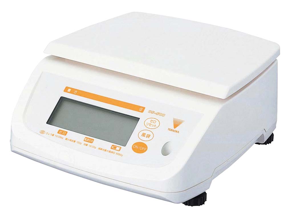 【尖んがり19倍】テラオカ 雨合羽型デジタルはかり ペース DS-500 10kg【雨合羽】【IP65】 EBM 音の大きさ.26[0751-03]ハカリ