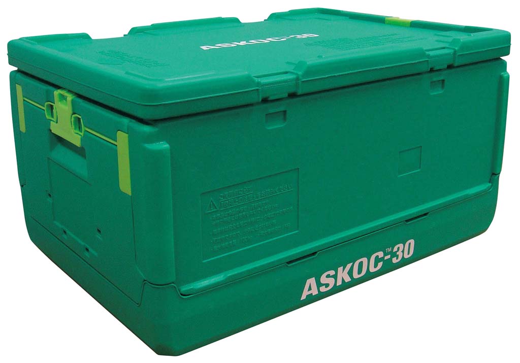 【尖んがり18倍】保冷折りたたみ入れもの ASKOC-30 本体・蓋仕掛ける EBM 音の大きさ.26[0736-05]ケータリング・持っていく