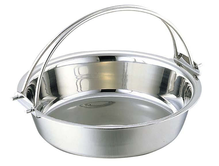【ポイント20倍】SW NBステンレス 電磁 つる付 ちり鍋 33cm【電磁調理器200V】 EBM vol.26[1769-06]卓上鍋・焼物用品