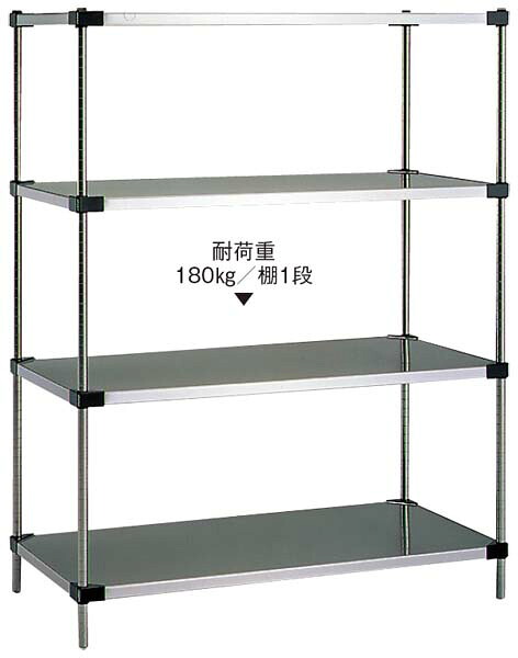 【尖んがり20倍】ソリッドエレクターシェルフ 5段 P1590×LSS1070【製造会社直送】 EBM 音の大きさ.26[2141-02]棚・やり方台
