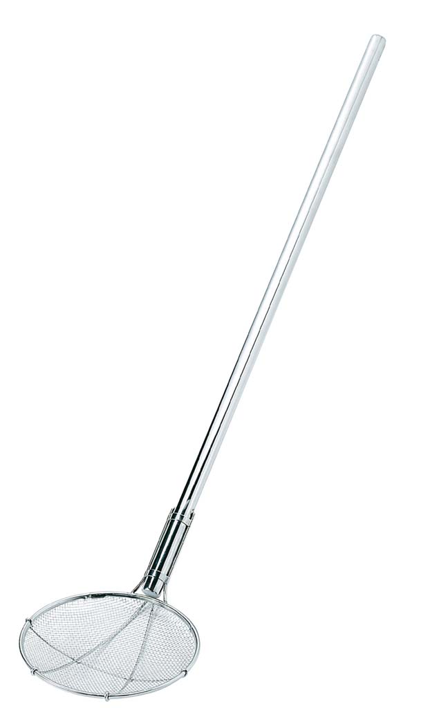 【尖んがり18倍】EBM 18-8導管柄 丸型 滋養物供給用スクイ網 24糎 40メッシュ 30237 EBM 音の大きさ.26[0636-01]すくい網・ひしゃく・滋養物供給用スパテラ