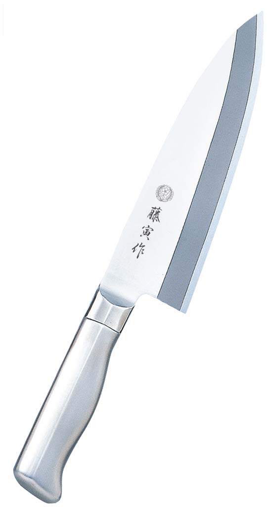 【尖んがり20倍】藤寅作 オールステンレス鋼 出刃包丁 FU-635 15糎【日本製】 EBM 音の大きさ.26[0267-06]ごはん炊き・ごはん炊き