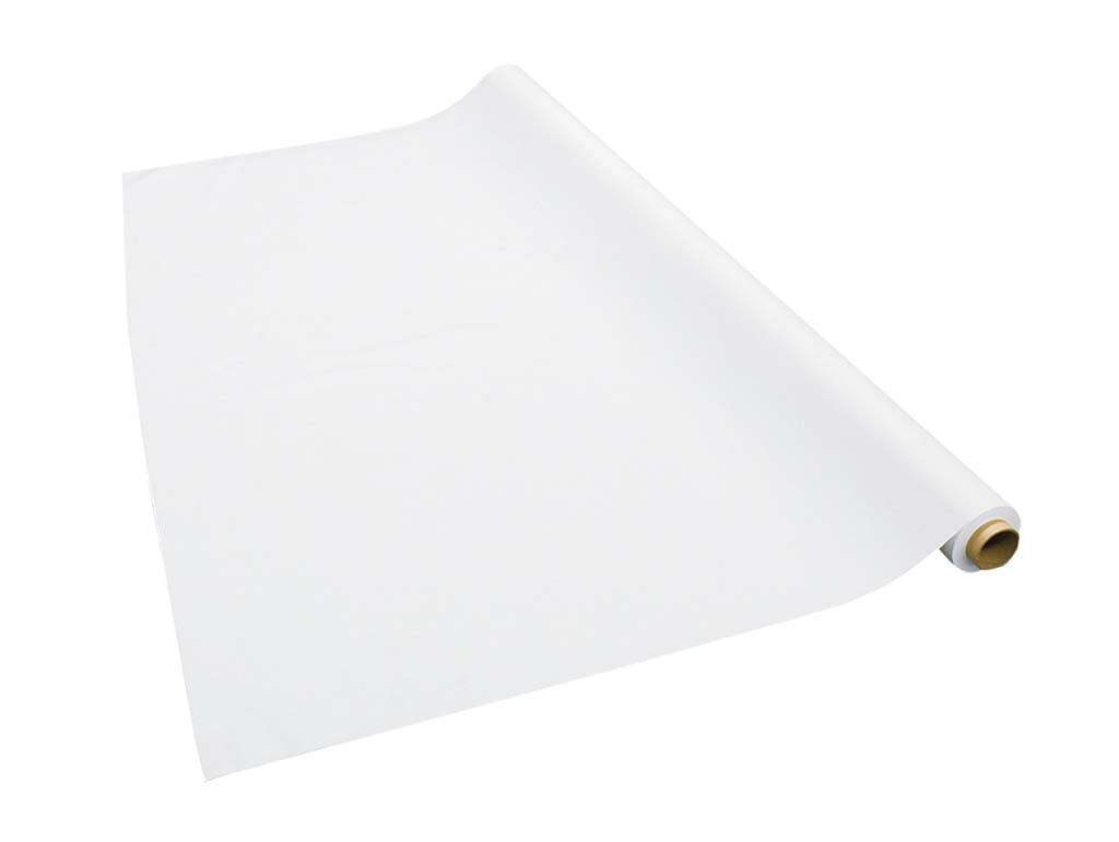 【尖んがり18倍】テーブルクロス 梨地無地 白いこと 137cm×30m巻 奥ふかさ0.15粍【製造会社直送】 EBM 音の大きさ.26[2061-12]室内装飾備え付け