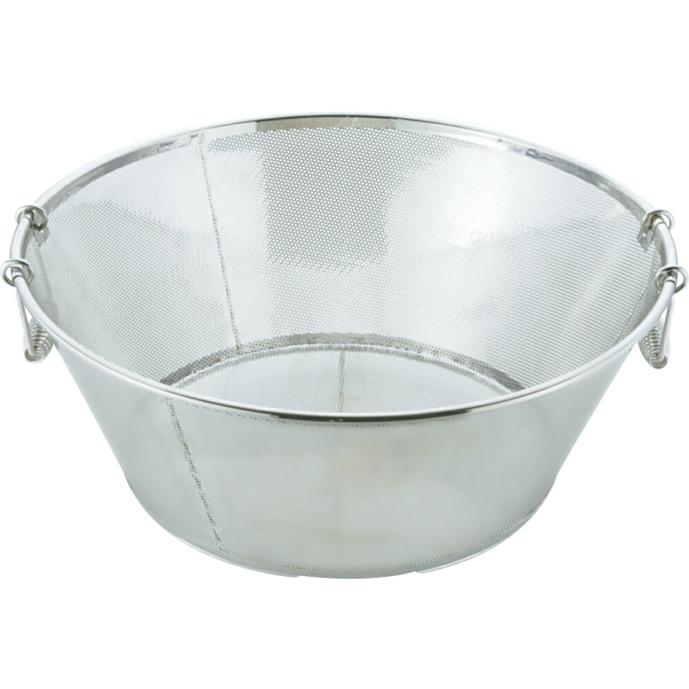 YUKIWA　18-8パンチング揚げザル/平底　65cm　φ2.2mm穴