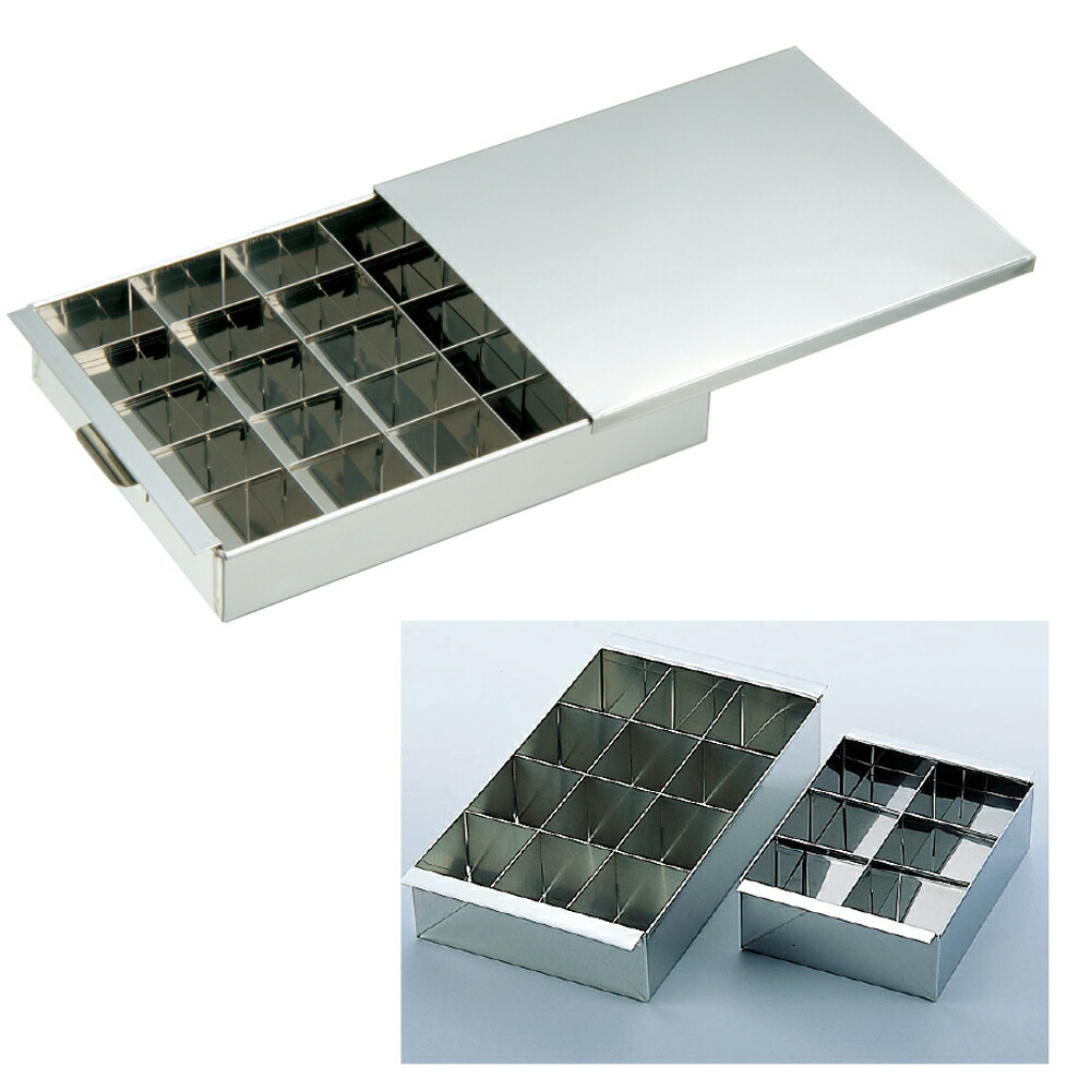 楽天市場】ステンレス玉子豆腐＆寒天流し器12マス仕切り ヘラ付き 寒天