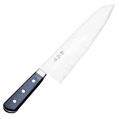 松風作　本刃付ツバ付洋出刃240mm　日本製　包丁　【対応】｜厨房良品 店