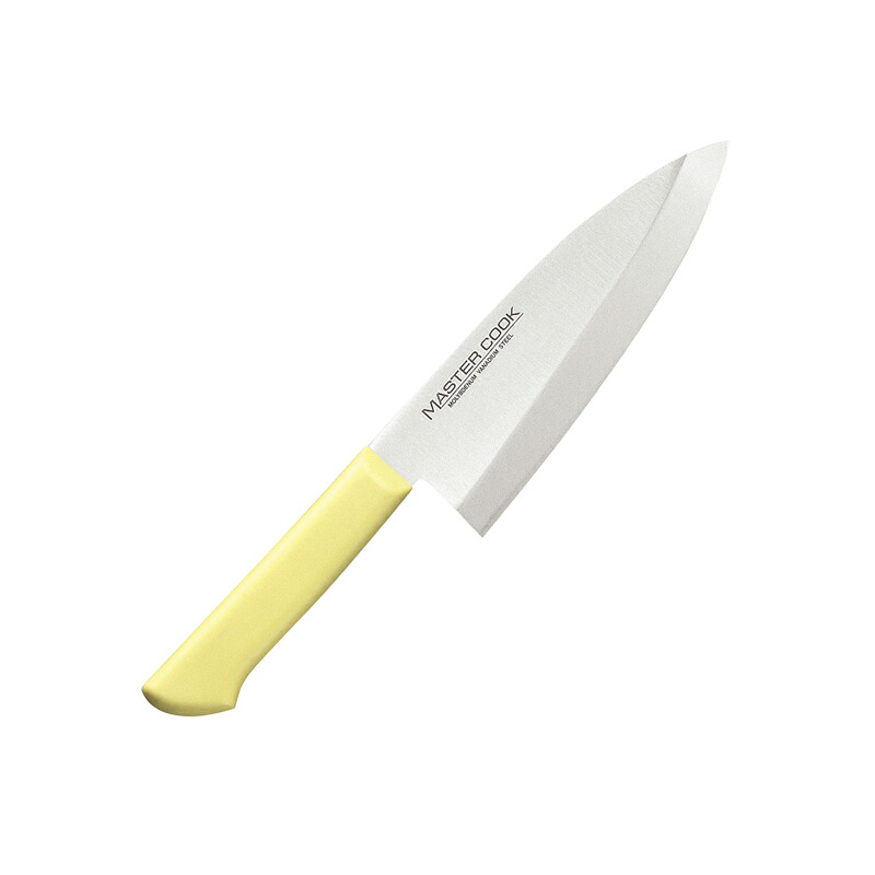 御師匠さんまかない方抗菌和出刃包丁 MCDK165Y 165粍 黄色