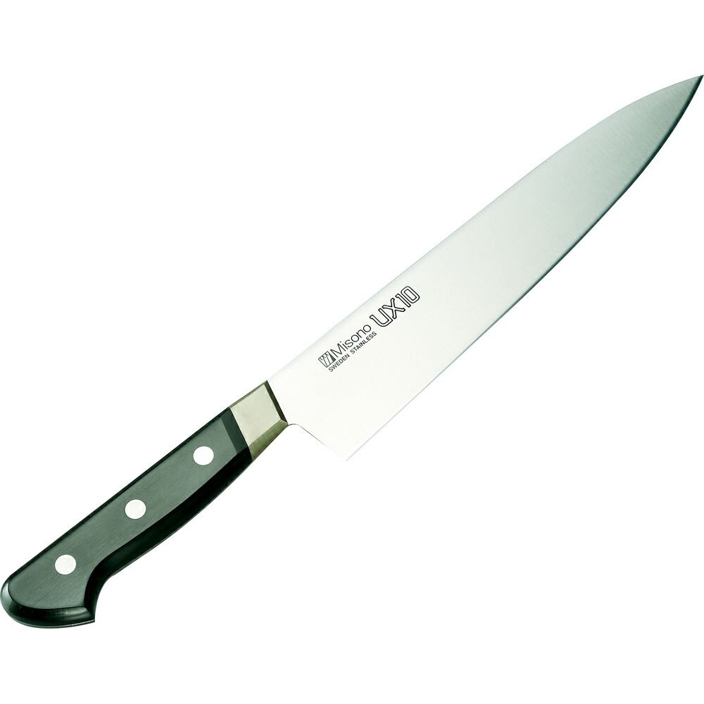 値下げ【新品未使用品】ミソノ 牛刀 270mm 楽天市場】MISONO ミソノ NO.714 UX10 牛刀 ツバ付き 270mm