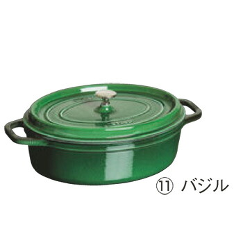 ストウブ ピコ・ココット 楕円 29cm バジル 40509-363【代引き不可】【ココット】【両手鍋】【staub】【ストウブ】【楕円】【IH対応】【オーブン対応】【無水調理】【鋳鉄】【キッチン用品】|PRO-SHOP YASUKICHI