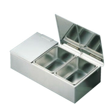 EBM 18-8 ｾﾊﾟﾚｰﾄｶﾊﾞｰ式 ﾔｸﾐ入 4ヶ入【保存容器】【薬味入れ】【小分け保存】【厨房用品】【キッチン用品】【業務用】