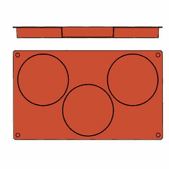 【メール便】ｶﾞｽﾄﾛﾌﾚｯｸｽ 円 L(1枚)2579.10【業務用】【お菓子型】