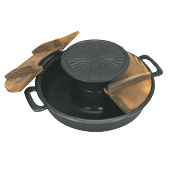五進 ｱﾙﾐ(ﾌｯ素加工)焼きしゃぶ鍋 30cm(J-53)【しゃぶしゃぶ】【焼肉】