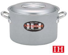 マイスターＩＨ半寸胴鍋 39cm【IH対応】【電磁調理器対応】【半寸胴鍋】【業務用鍋】【深鍋】【北陸アルミニウム】【IH対応】【アルマイト】【業務用】 27,372円