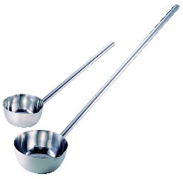 18-8　ひしゃく 長柄付口付 24cm(3.8L)　柄長25ｃｍ【ひしゃく】【柄杓】【水すくい】【ステンレス】【SUS304】【業務用】