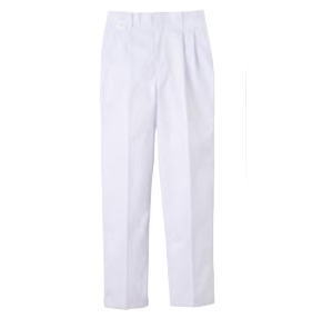 男性用ツータック パンツ FH-453(ホワイト) 70【制服】【配膳服】【ユニフォーム】【台所着】【厨房着】【シェフ服】【cock　ware】【業務用】