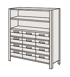 【個人宅配送不可】物品棚ＬＥＫ型樹脂ボックス LEK8117-12T【代引き不可】
