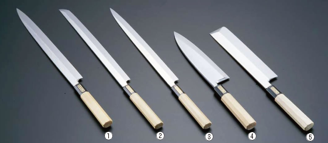 楽天市場】SA佐文 柳刃(木製ｻﾔ付) 36cm【業務用包丁】【和包丁