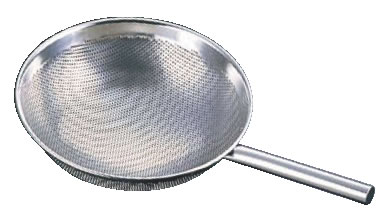 UK18-8ﾊﾟﾝﾁﾝｸﾞｽｸｲｻﾞﾙ 26cm 【掬いザル】【網】【そば うどん パスタ】【18-8ステンレス】【UK】【湯切り】【業務用】