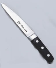 堺菊守日本鋼(口金付)骨ｽｷ 丸(片刃) 13.5cm【業務用包丁】【洋包丁】【キッチンナイフ】【洋食包丁】【業務用】｜PRO-SHOP YASUKICHI