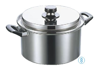ｴﾚｯｸﾏｽﾀｰ･ﾗｲﾄ 深型両手鍋 24cm【IH対応】【両手鍋】【電磁調理器対応】【IH対応】【業務用鍋】【ウォーターシール調理】【ELECMASTERLIGHT】【業務用】
